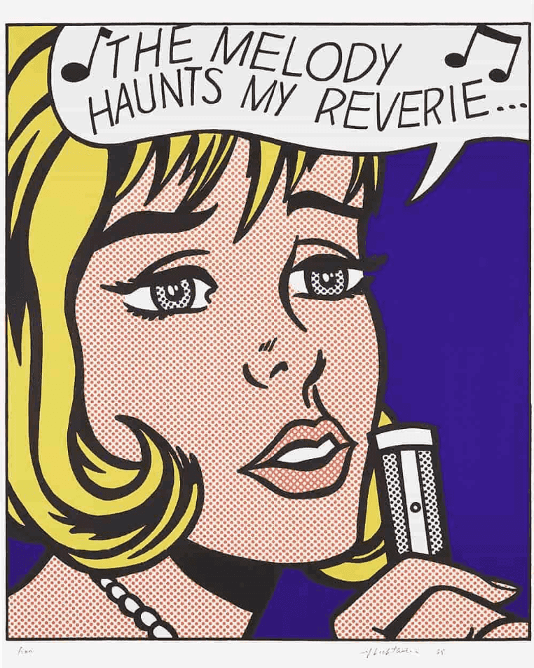 Roy Lichtenstein, ‘The Melody Haunts My Reverie’, 1965, Print, Screen Print, null, Numbered