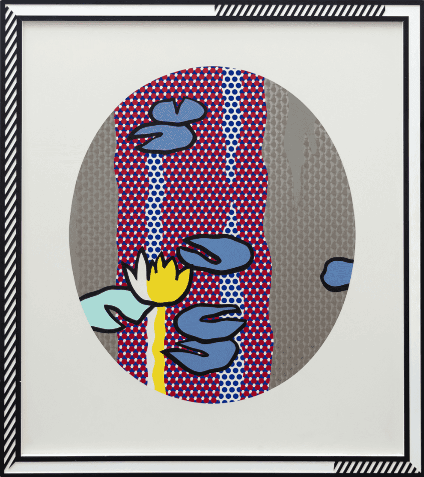 Roy Lichtenstein, ‘Water Lilies - Blue Lily Pads’, 1992, Print, Screenprinted enamel on processed and swirled stainless steel, null, Numbered