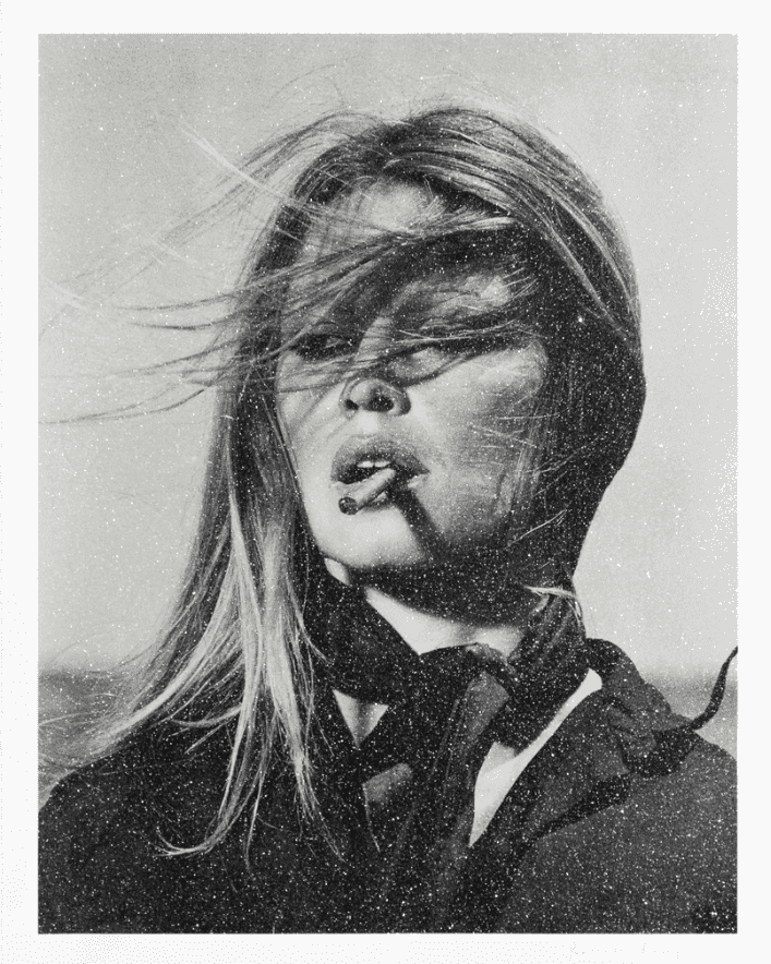 Russell Young, ‘Bardot' Supreme XL’, 2025, Print, Acrylic and hand-pulled oil based ink screenprint with diamond dust on Coventry paper, null, Numbered