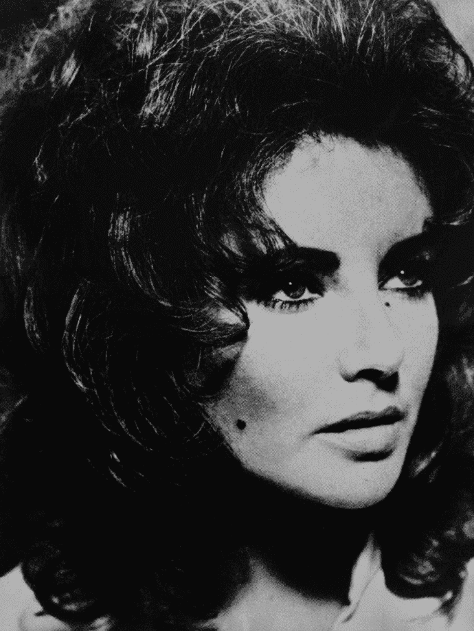 Russell Young, ‘Liz Taylor’, 2008, Print, Silver acrylic on black arches paper, null, Numbered