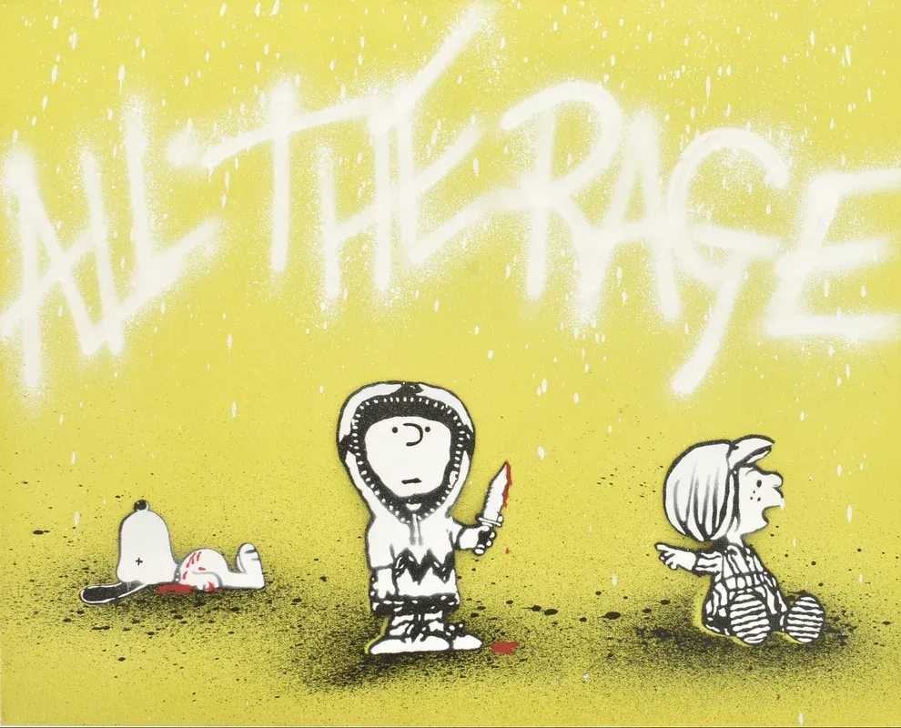 SPQR, ‘All The Rage (Yellow)’, 2013, Print, Spray-paint on canvas, null, Numbered