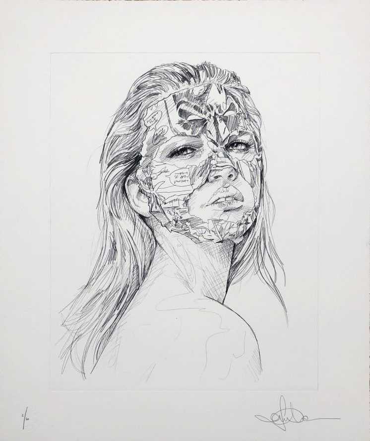 Sandra Chevrier, ‘La Cage Et La Trace Du Crayon (Large)’, 18-04-2019, Print, Etching on Fabriano Rosapina Bianco 285gsm, Graffiti Prints, Numbered