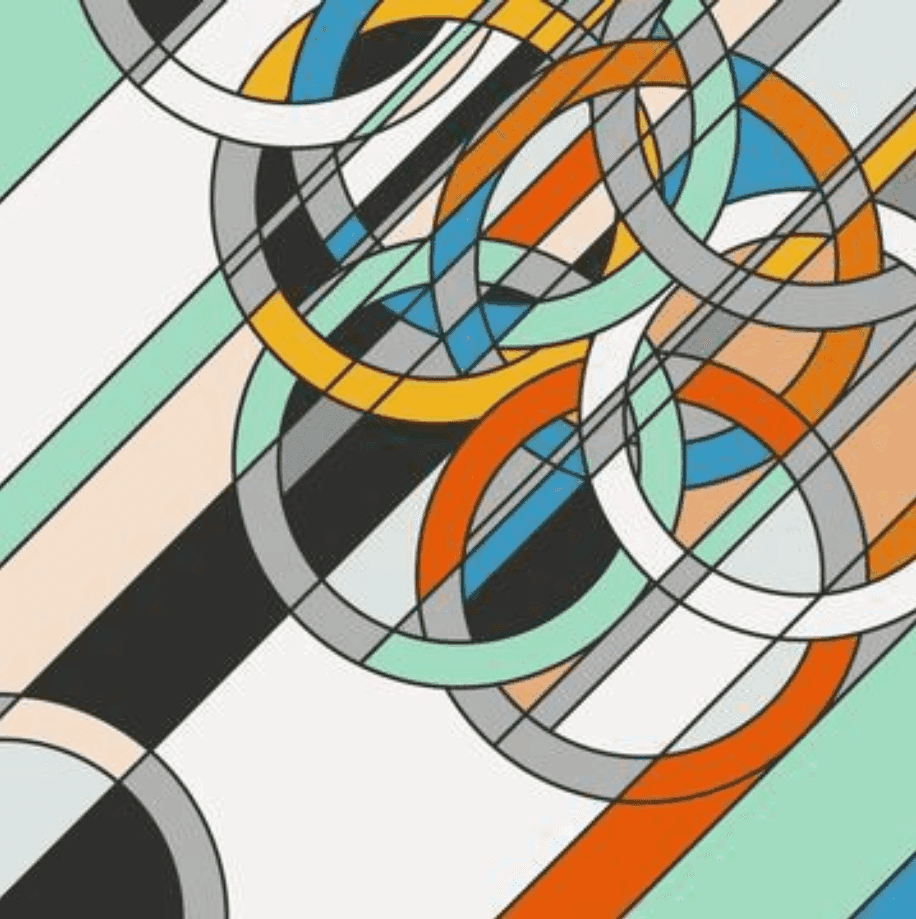 Sarah Morris, ‘1980 Rings’, 2009, Print, Silkscreen, null, Numbered