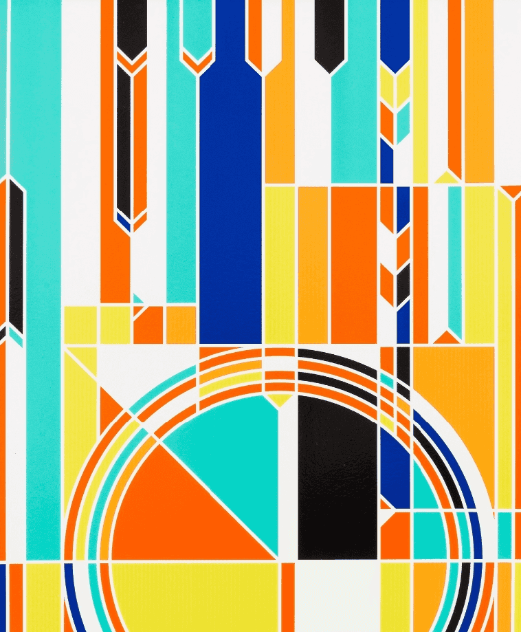 Sarah Morris, ‘London’, 2012, Print, Digital print with glaze in colours, null, Numbered
