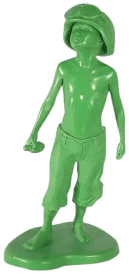 Schoony, ‘Boy Soldier 1/3 Scale (Green)’, 2012, Sculpture, Painted case resin, null, 