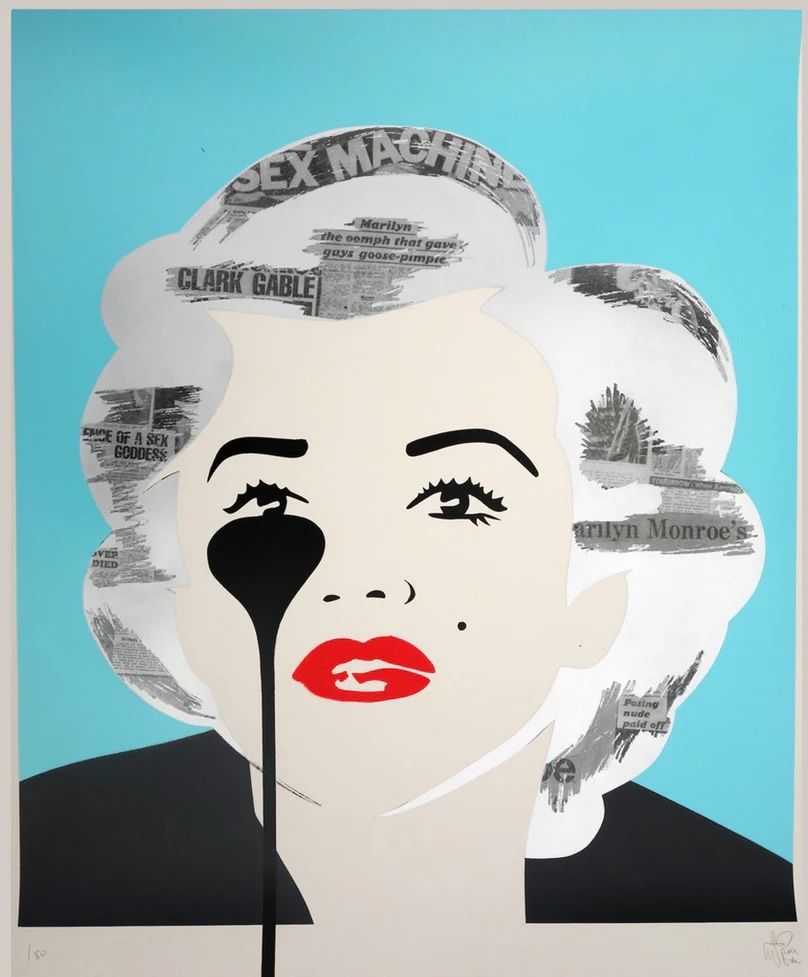 Pure Evil, ‘4 Million Pound Scratchcard Rollover Marilyn’, 2017, Print, Screenprint on 330gsm paper with Newspaper overprinting, Varnish overprinting and a Overprinted Scratchcard finish, null, Numbered
