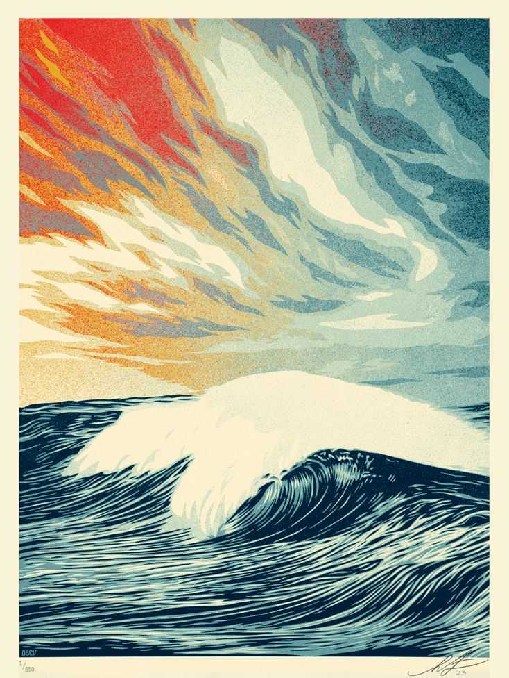 Shepard Fairey (Obey), ‘Force Of Nature’, 07-12-2023, Print, Screen print on thick cream Speckletone paper, Self-released, Numbered