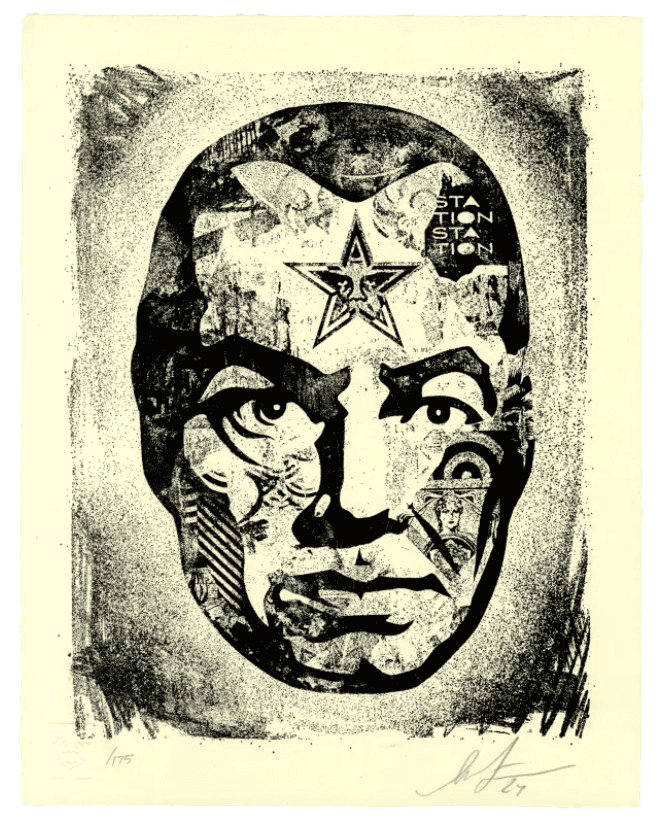 Shepard Fairey (Obey), ‘Big Brother Letterpress’, 2025, Print, Letterpress on cream cotton paper with hand-deckled edges, Obey Giant, Numbered