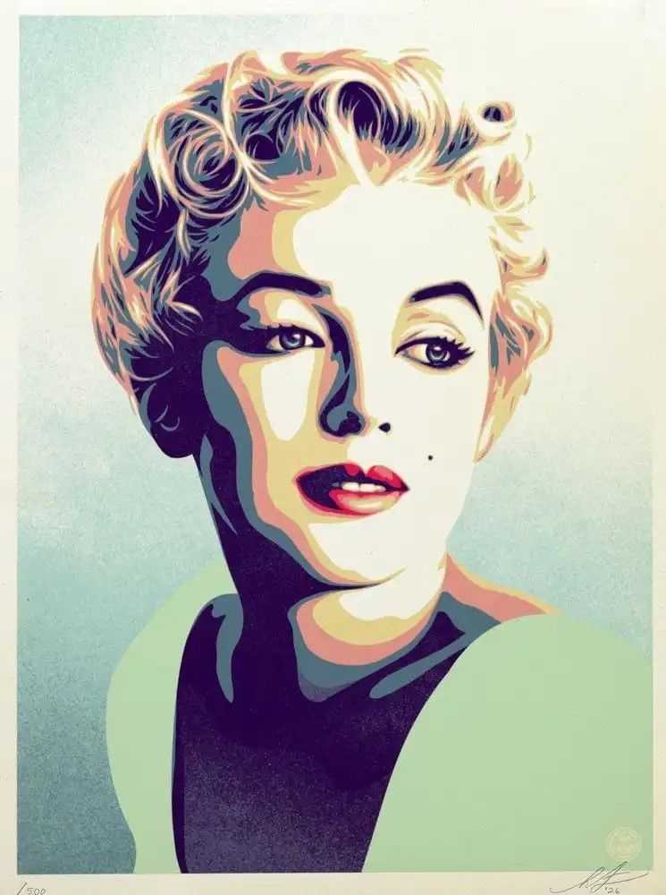 Shepard Fairey (Obey), ‘Marilyn Sunrise’, 2026, Print, creenprint on 80# cream Speckletone paper., Obey Giant, Numbered