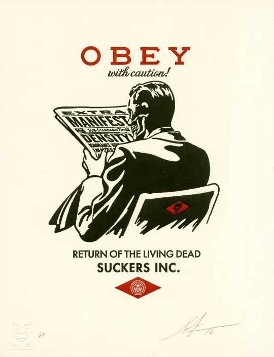 Shepard Fairey (Obey), ‘Obey with Caution (Letterpress)’, 2017, Print, Letterpress, Self-released, Numbered, Dated