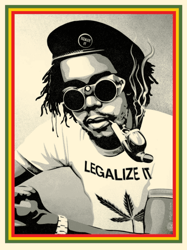 Shepard Fairey (Obey), ‘Peter Tosh: Legalise It’, 2024, Print, Screen print on thick cream Speckletone paper., Verisart, 