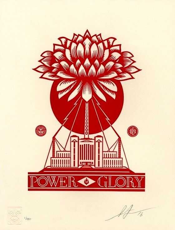 Shepard Fairey (Obey), ‘Power and Glory (Letterpress)’, 16-06-2015, Print, Letterpress, Self-released, Numbered, Dated