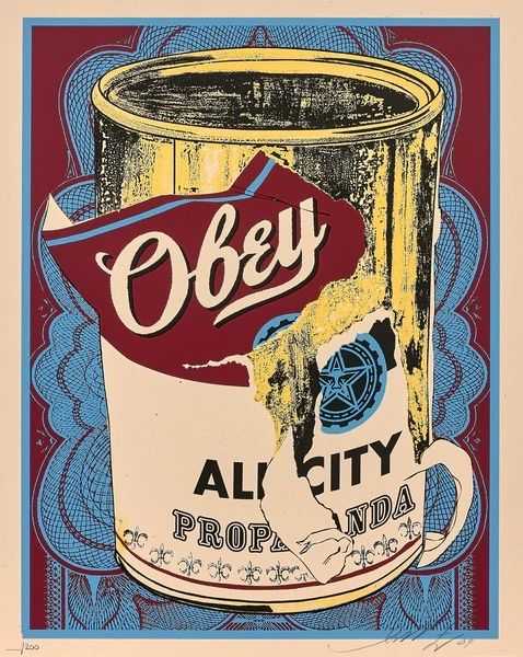 Shepard Fairey (Obey), ‘Soup Can (III)’, 2009, Print, Screenprint in colours on manila archival paper, Iconoclast Editions, Numbered, Dated