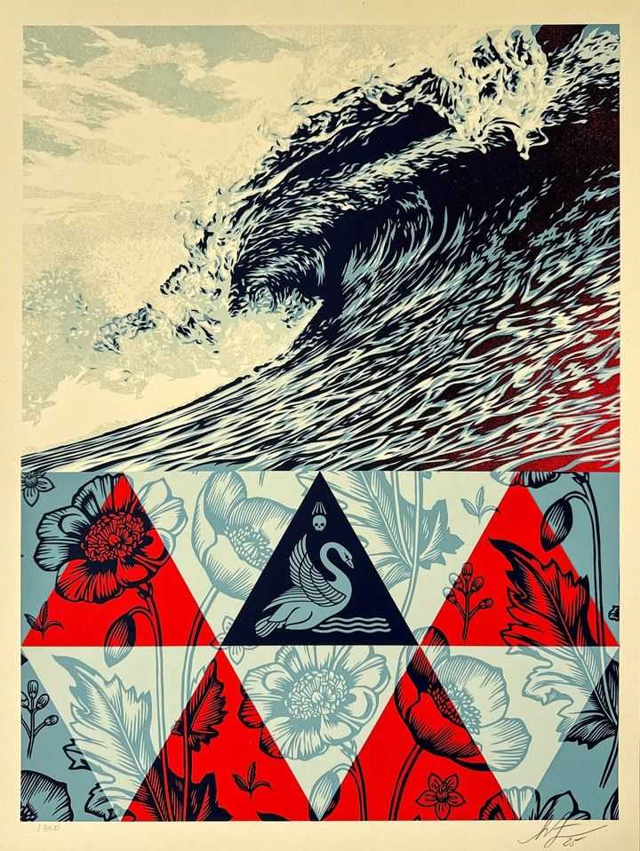Shepard Fairey (Obey), ‘Wave of Distress (2025)’, 2025, Print, Screenprint on cream Speckletone Paper, null, Numbered