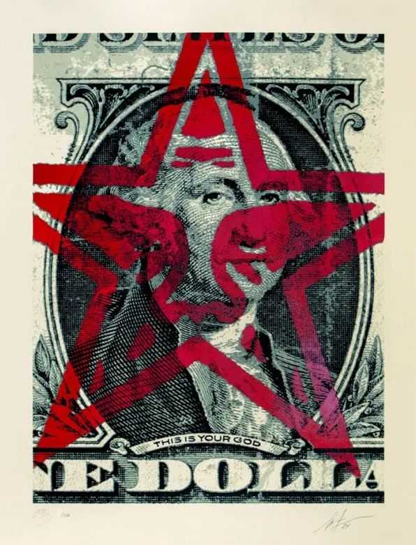 Shepard Fairey (Obey), ‘This Is Your God (Hand Finished)’, 2024, Print, Three layer screen print layers with hand-finishing, Self Released, Numbered, Handfinished