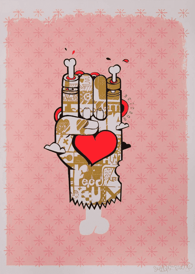 Sickboy, ‘Biting’, 2008, Print, Screen Print, Pictures On Walls, Numbered