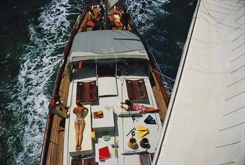 Slim Aarons, ‘Deck Dwellers (Small)’, 1967, Photography, C-Type Print, null, Numbered