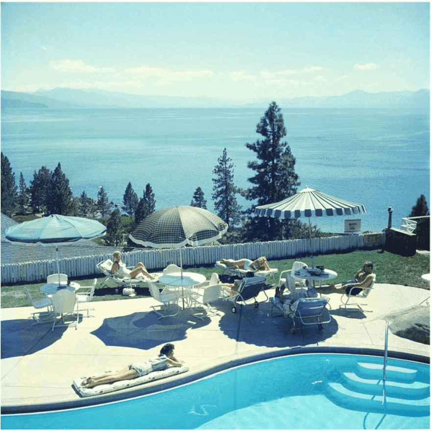 Slim Aarons, ‘Relaxing at Lake Tahoe (Small)’, 1959, Photography, C-Type Print, null, Numbered