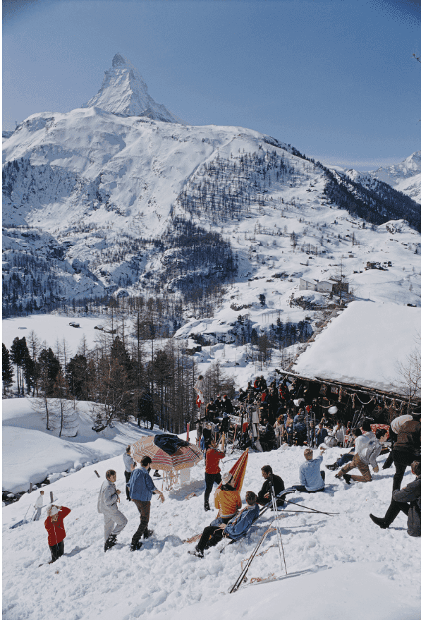 Slim Aarons, ‘Zermatt Skiing (Medium)’, 1968, Photography, C-Type Print, null, Numbered
