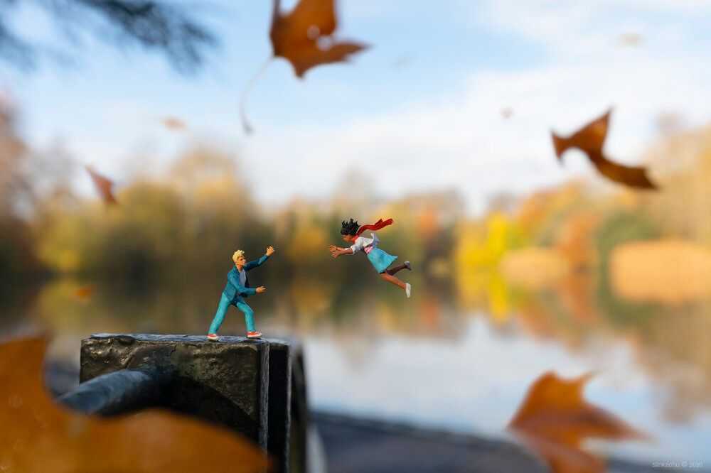 Slinkachu, ‘Blown Away (Large)’, 17-11-2020, Print, Pigment hahnemühle photo rag paper, Self-released, Numbered