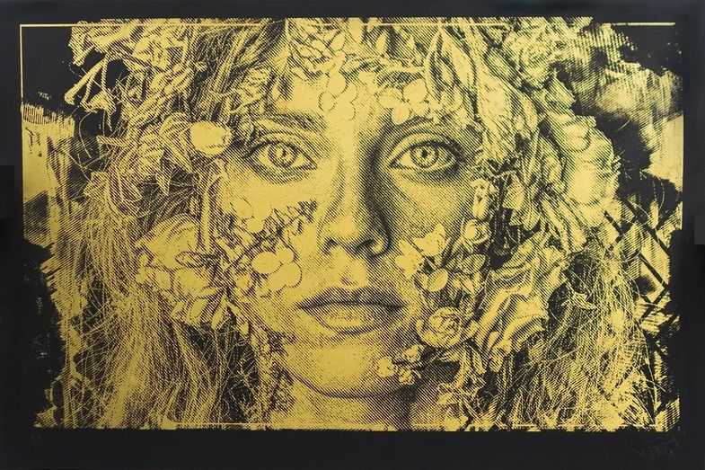 Snik, ‘Everything In It's Right Place (Gold Leaf Edition)’, 2024, Print, Hand-applied 24ct gold leaf on 330gsm Plike paper, null, Numbered