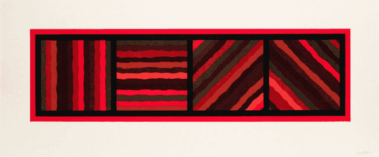 Sol LeWitt, ‘Bands (Not Straight) in Four Directions, Plate #01’, 1999, Print, Oil-base Woodblock on zangetsu paper, null, Numbered