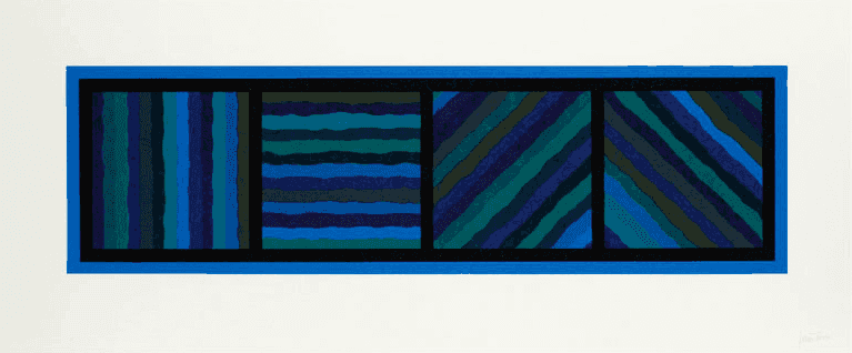 Sol LeWitt, ‘Bands (Not Straight) in Four Directions, Plate #03’, 1999, Print, Oil-base Woodblock on zangetsu paper, null, Numbered