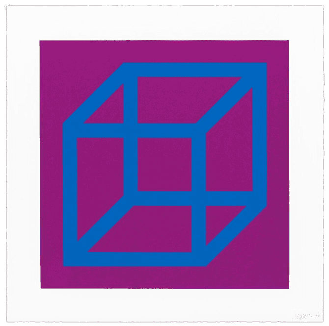Sol LeWitt, ‘Open Cube in Color on Color, Plate #13’, 2003, Print, Linocut in colors in Somerset Satin White, null, Numbered