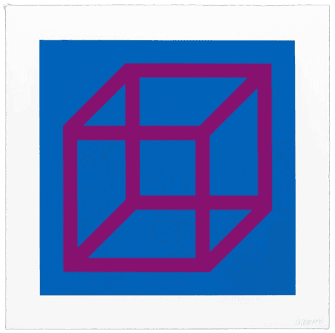 Sol LeWitt, ‘Open Cube in Color on Color, Plate #28’, 2003, Print, Linocut in colors in Somerset Satin White, null, Numbered