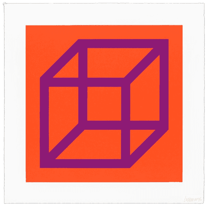 Sol LeWitt, ‘Open Cube in Color on Color, Plate #29’, 2003, Print, Linocut in colors in Somerset Satin White, null, Numbered