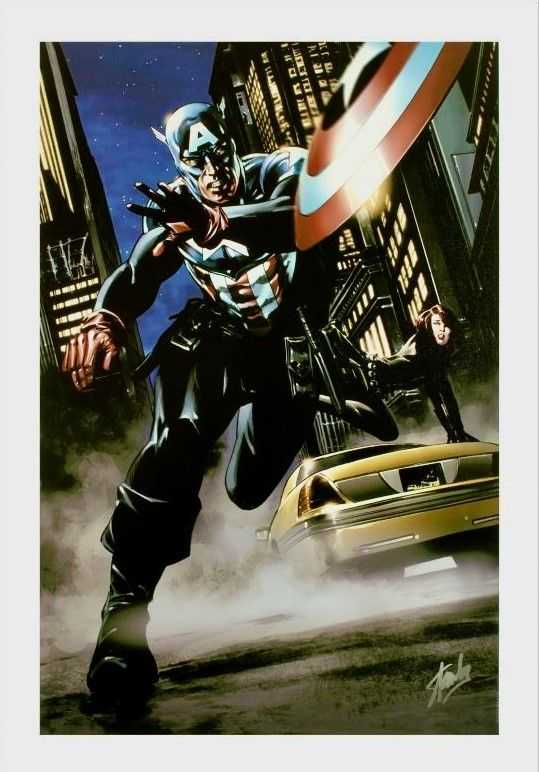 Stan Lee (Marvel), ‘Captain America #34’, 2021, Print, Canvas on board, Castle Fine Art, Numbered