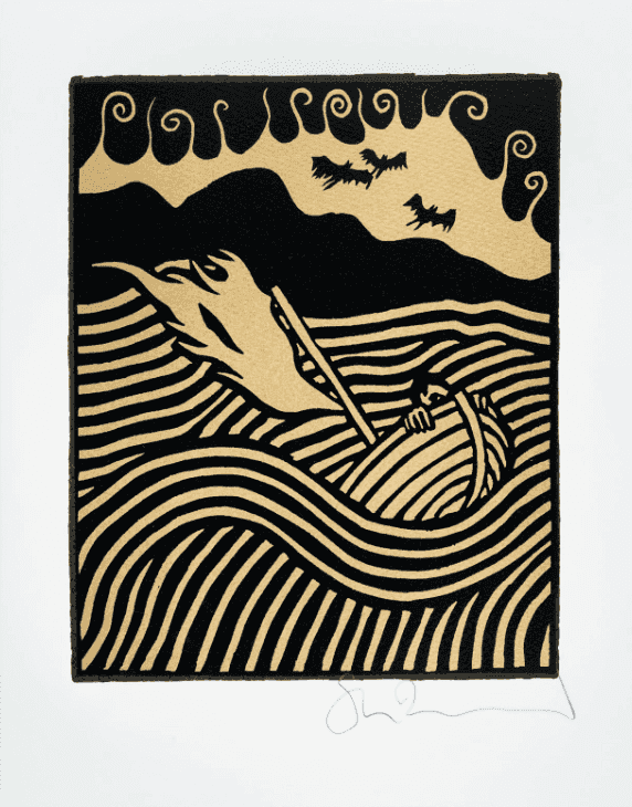 Stanley Donwood, ‘Deregulation (2024)’, 2024, Print, Printed on Somerset 300gsm paper from St. Cuthberts Mill. Blind-embossed with the Slowly Downward Manufactory seal., Slowly Downward, Numbered