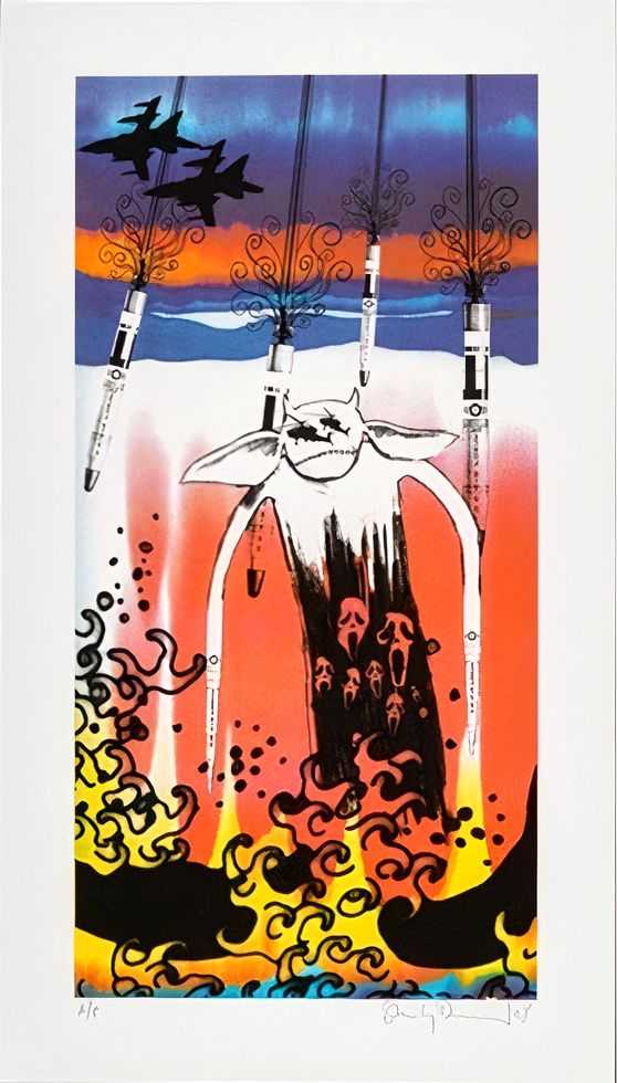 Stanley Donwood, ‘Falluja’, 2008, Print, Printed on colourplace ice white 280gsm by GF Smith, Pictures on Walls, Numbered, Dated