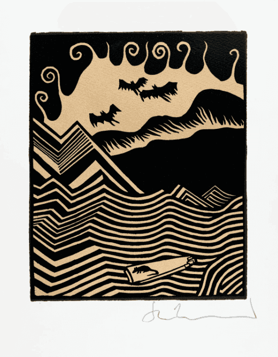 Stanley Donwood, ‘Sub-Prime (2024)’, 2024, Print, Printed on Somerset 300gsm paper from St. Cuthberts Mill. Blind-embossed with the Slowly Downward Manufactory seal., Slowly Downward, Numbered