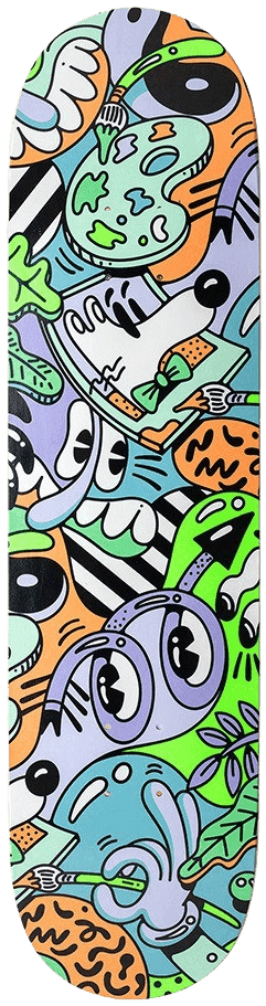 Steven Harrington, ‘Anxiety (Signed - Skateboard)’, 2018, Collectible, Screenprint on 7 ply grade A Canadian maple wood, The Skateroom, Numbered
