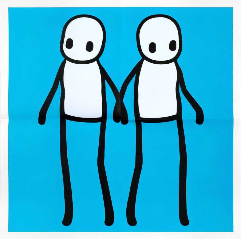 Stik, ‘Holding Hands (Blue - Hackney Today)’, 2020, Print, Offset poster, Hackney Today, 