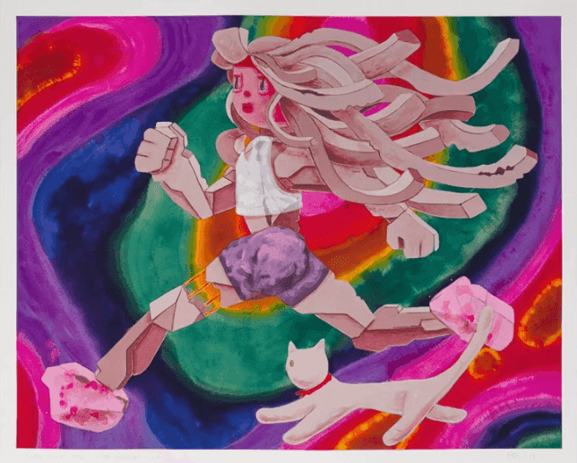 Super Future Kid, ‘The Follower’, 2024, Print, Watercolour atop archival pigment print, Exhibition A, Numbered, Dated, Handfinished