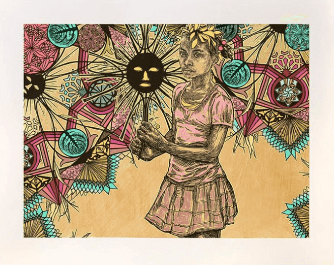 Swoon, ‘Edeline (2016)’, 2016, Print, 13 Colour screen print on paper, null, Numbered, Dated