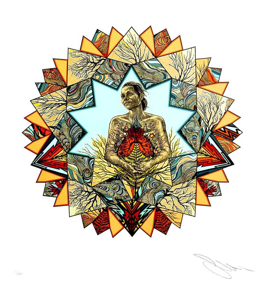 Swoon, ‘Sonia, Radiant Symmetries’, 06-12-2019, Print, 14 color silkscreen on heavyweight Coventry rag, Self-released, Numbered