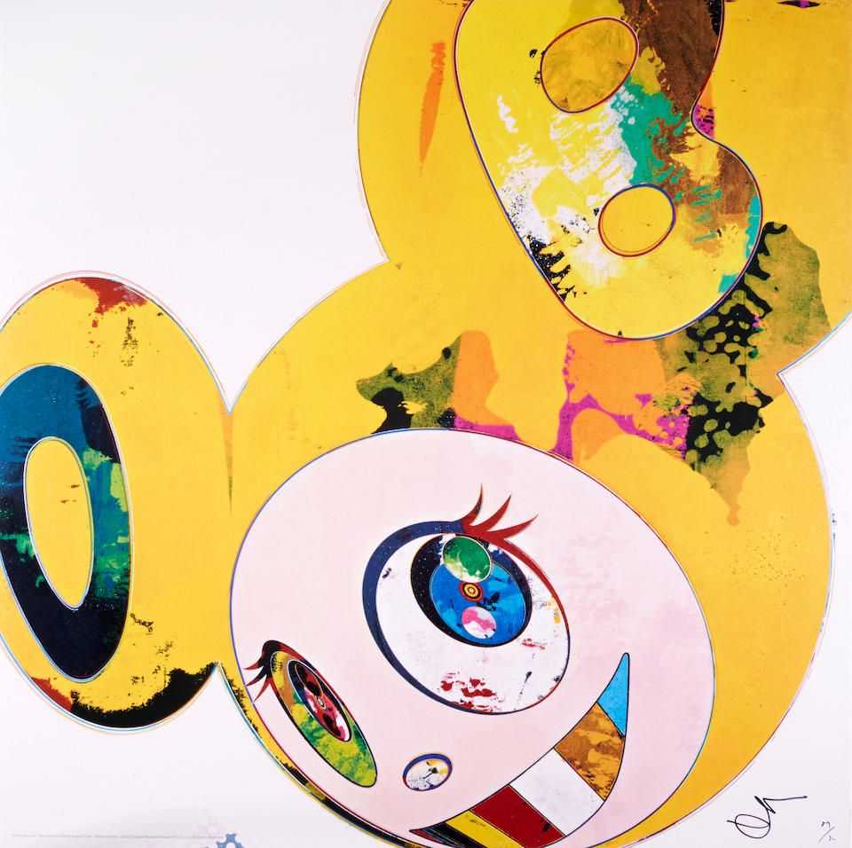 Takashi Murakami, ‘And Then x6 Yellow Universe’, 2013, Print, Offset Lithograph, Kaikai Kiki Co., Ltd., Numbered