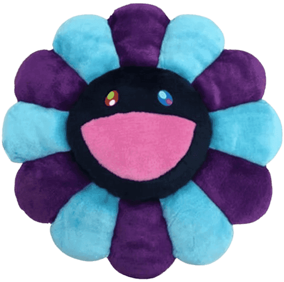 Takashi Murakami, ‘Flower Plush (Purple/Turquoise/Black - Small)’, 02-11-2019, Collectible, Polyester plush pillow, Kaikai Kiki Co., Ltd., 