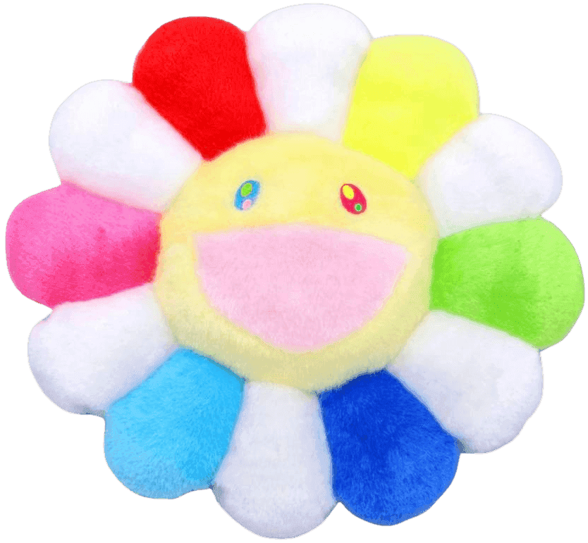 Takashi Murakami, ‘Flower Plush (Rainbow/White/Yellow - Small)’, 11-04-2017, Collectible, Polyester plush pillow, Kaikai Kiki Co., Ltd., 