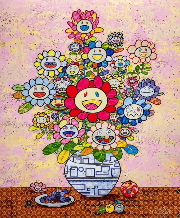 Takashi Murakami, ‘Longing for Zao Wou-Ki's Flower Painting’, 2024, Print, Offset printing 4 colors + special silver + coater varnish, null, Numbered