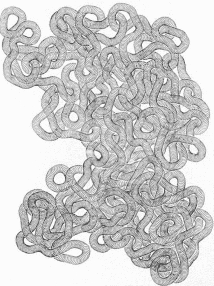 Tara Donovan, ‘Untitled (Slinky Matrix )’, 2015, Print, Relief printing, null, Numbered, Dated