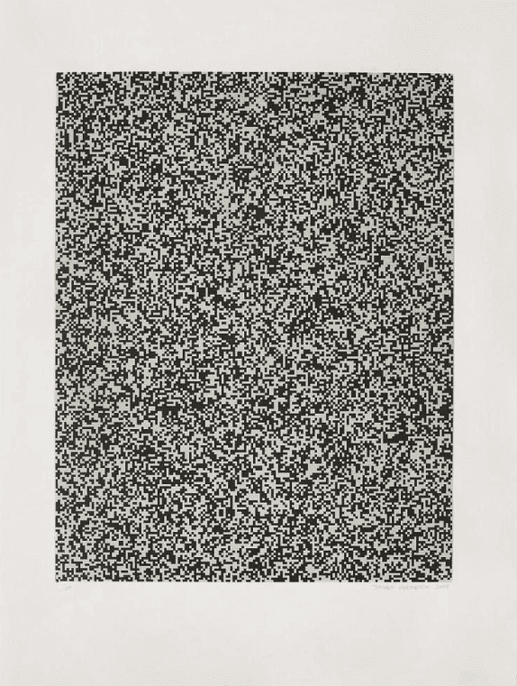 Tauba Auerbach, ‘50 50 Random (Fine)’, 2008, Print, Aquatint Etching, Paulson Bott Press, Numbered, Dated