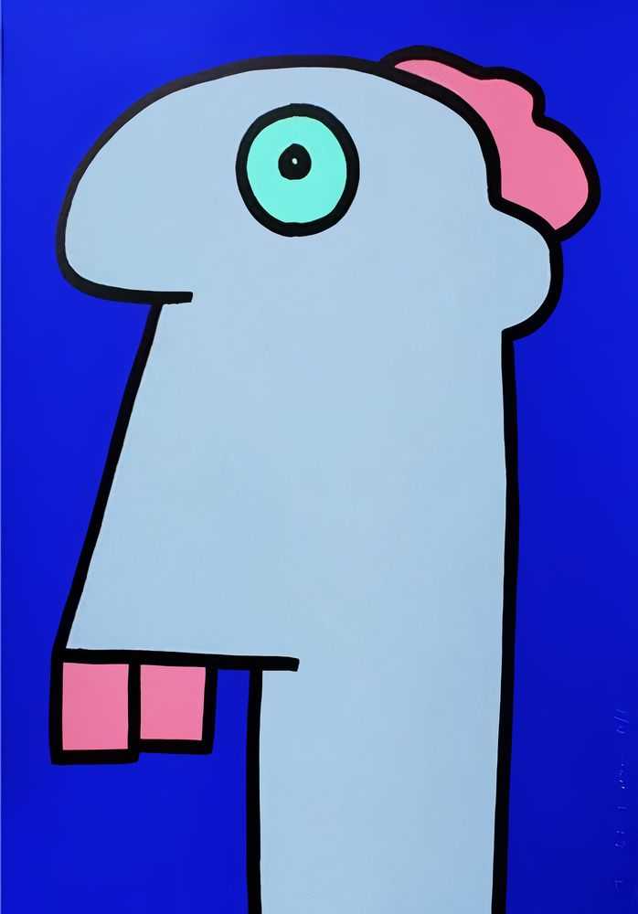 Thierry Noir, ‘Blue Teeth’, 2014, Print, Screenprint on 300gsm Somerset paper, Howard Griffin Gallery, Numbered