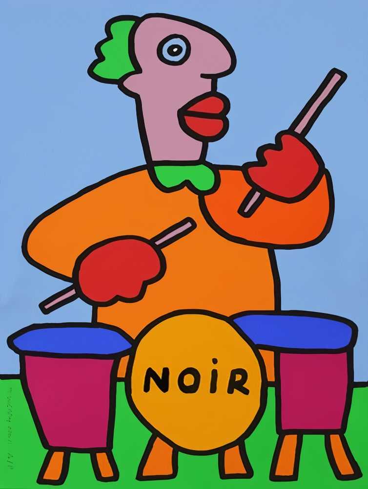 Thierry Noir, ‘Drummer’, 2015, Print, Screenprint on 300gsm Somerset paper, Howard Griffin Gallery, Numbered
