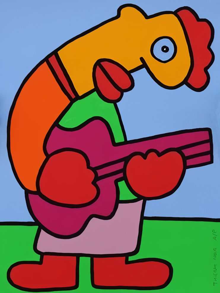Thierry Noir, ‘Guitarist’, 2015, Print, Screenprint on 300gsm Somerset paper, Howard Griffin Gallery, Numbered