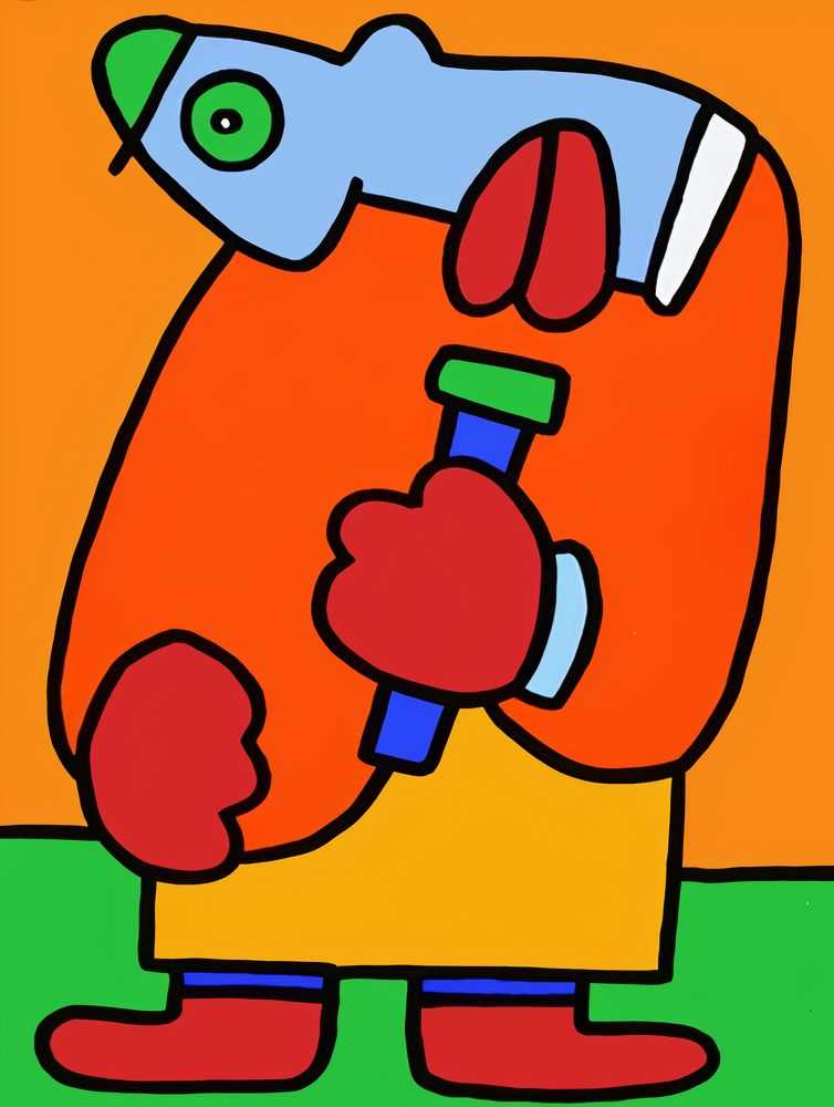 Thierry Noir, ‘Singer’, 2015, Print, Screenprint on 300gsm Somerset paper, Howard Griffin Gallery, Numbered