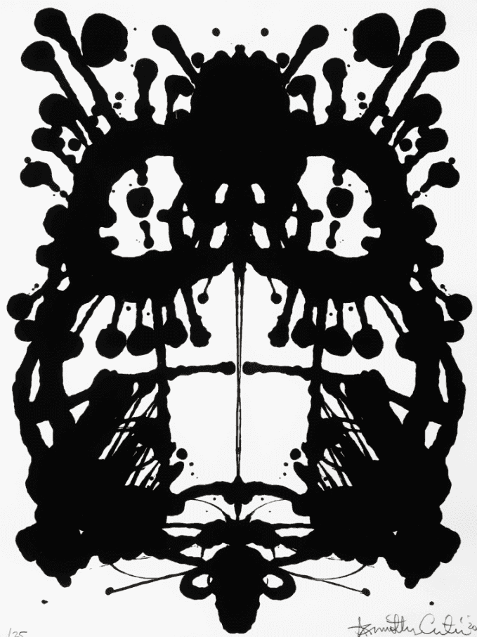 Timothy Curtis, ‘Inkblot Face No. 106’, 2020, Print, Enamel screenprint on Coventry Rag paper, null, Numbered, Dated